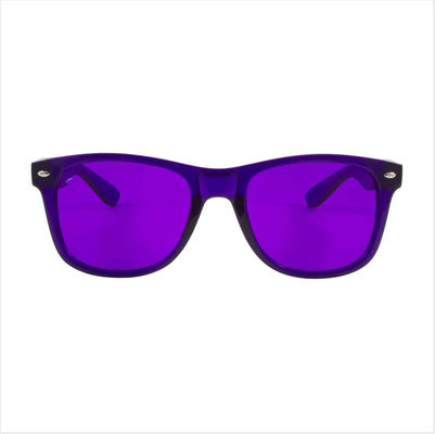 نظارات شمسية ملونة باللون البنفسجي UVB بعدسة UVB Light Color Therapy