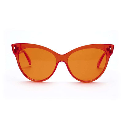 PC Cat Eye Frame UV400 نظارات الحماية باللون البرتقالي
