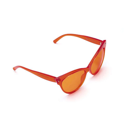 PC Cat Eye Frame UV400 نظارات الحماية باللون البرتقالي