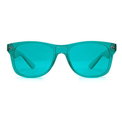 مجموعة نظارات العلاج بالألوان البلاستيكية من 10 نظارات شمسية ملونة