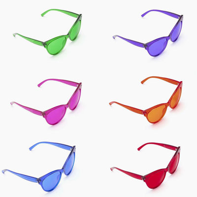 Cateye Color Tinted Glasses Plastic Glasses Party نظارات تأثيري الدعائم