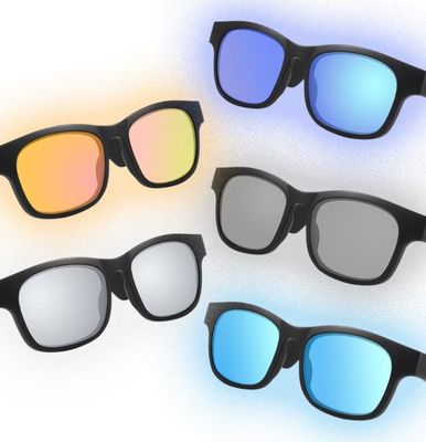 سمارت اوديو نظارة شمسية مكبر صوت بلوتوث نظارات عدسة فضية عاكسة