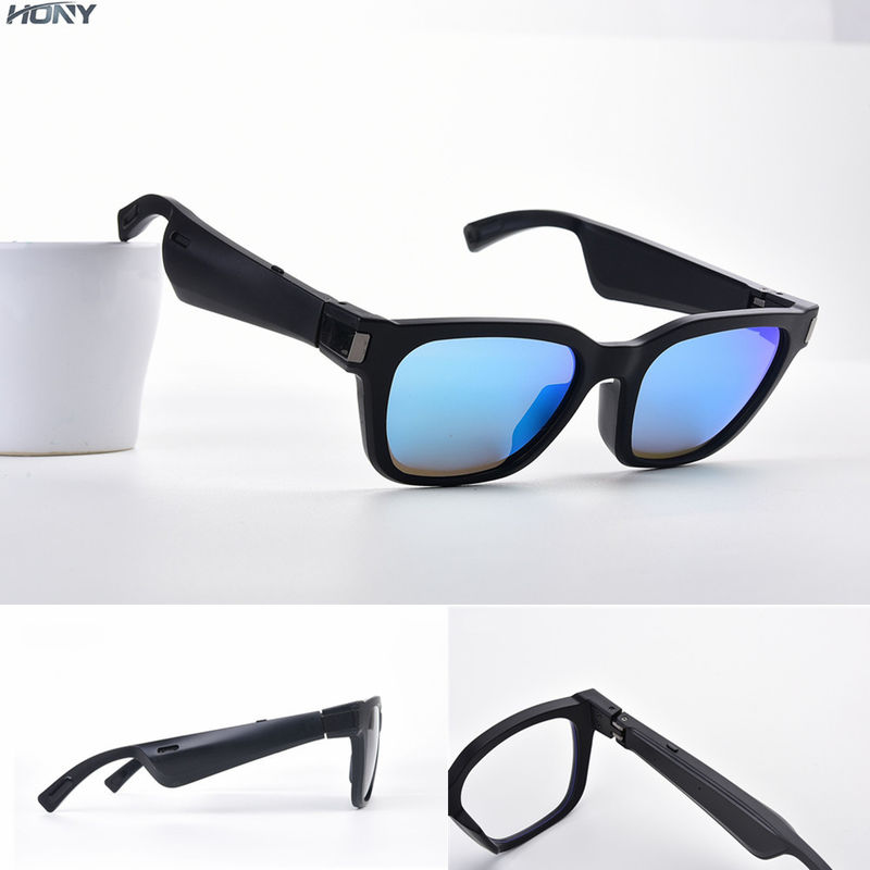 إطارات TR90 الجديدة كليًا للموسيقى والنظارات الذكية مع صوت مفتوح الأذن وبلوتوث 5.0 كلاسيك أسود